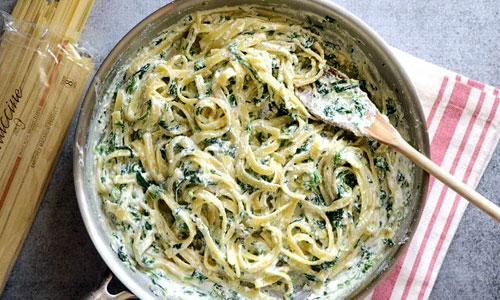 Spinach Ricotta Linguine